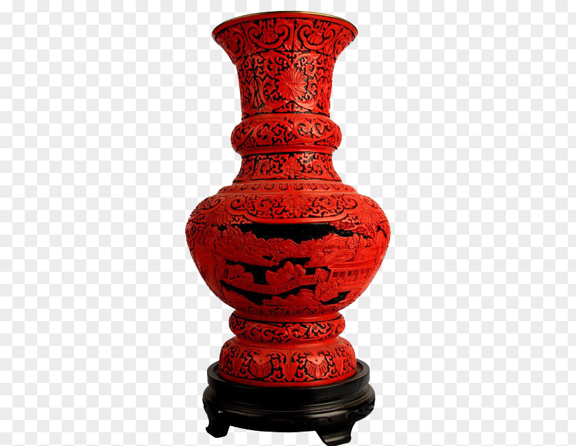 Artwork Carved Lacquer Vase Art PNG