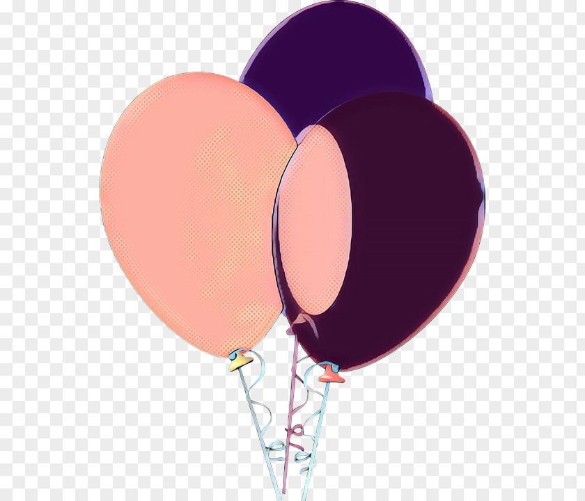 Heart Material Property Pink Balloon Violet Purple Party Supply PNG