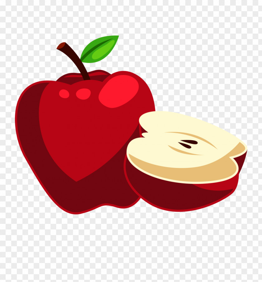 Red Apple Cartoon Clip Art PNG