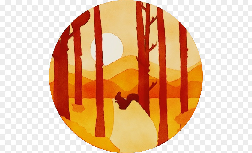 Tree Tableware Orange PNG