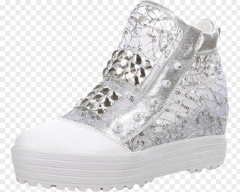 Silver Sequins Sneakers Shoe Footwear PNG