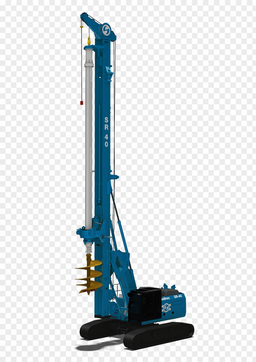 Drill Rig Drilling Deep Foundation Soilmec Augers Machine PNG