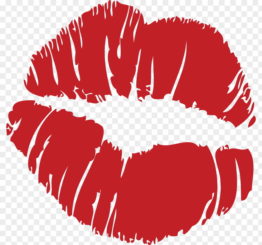 Image Of Red Lips Sticker Wall Decal Kiss Lip PNG