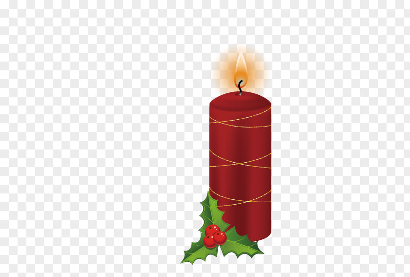 Red Christmas Candles Decoration Candle PNG