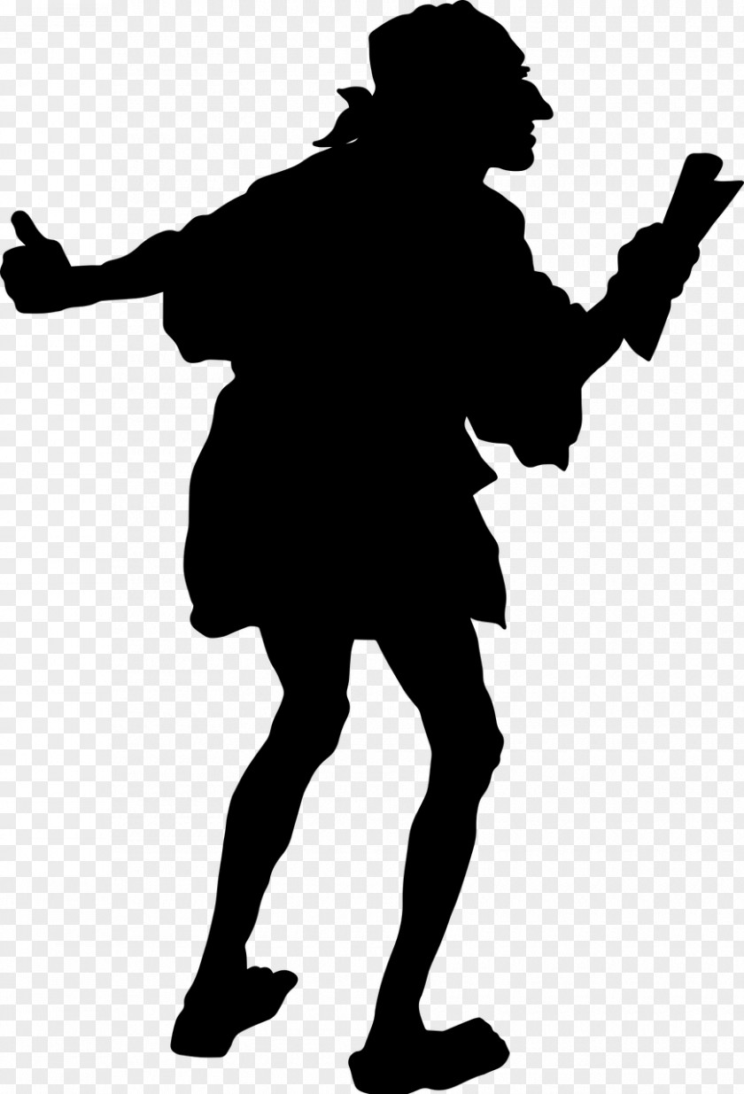 Silhouette Person Black And White PNG