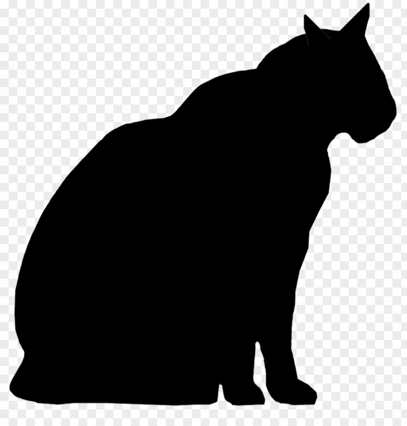 Silhouette Whiskers Black Cat Wildcat PNG