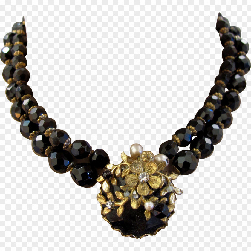 Necklace Earring Black Bead Choker PNG