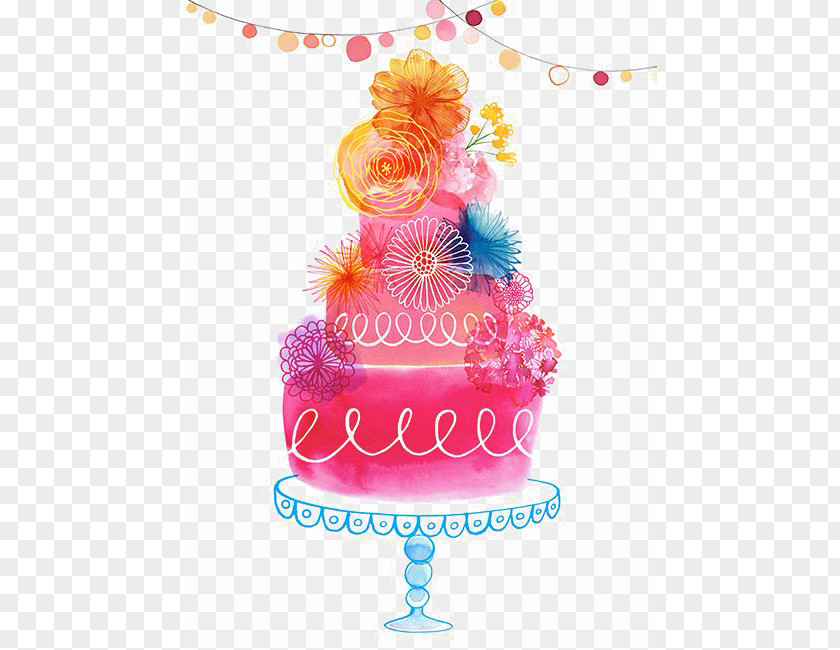 Rainbow Cake Cookie Drawing Illustration PNG