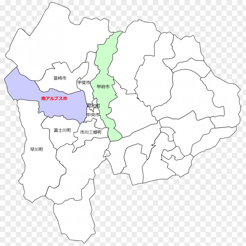Alps Yamanashi Prefecture Map PNG