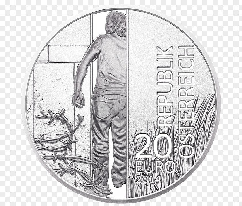 Berlin Wall Fall Silver Coin Iron Curtain PNG