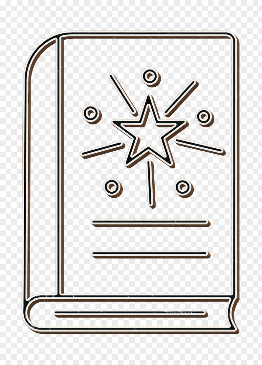 Rectangle Line Art Books Icon PNG