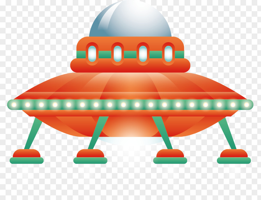 Red Spaceship Flight Flying Saucer Unidentified Object Spacecraft PNG