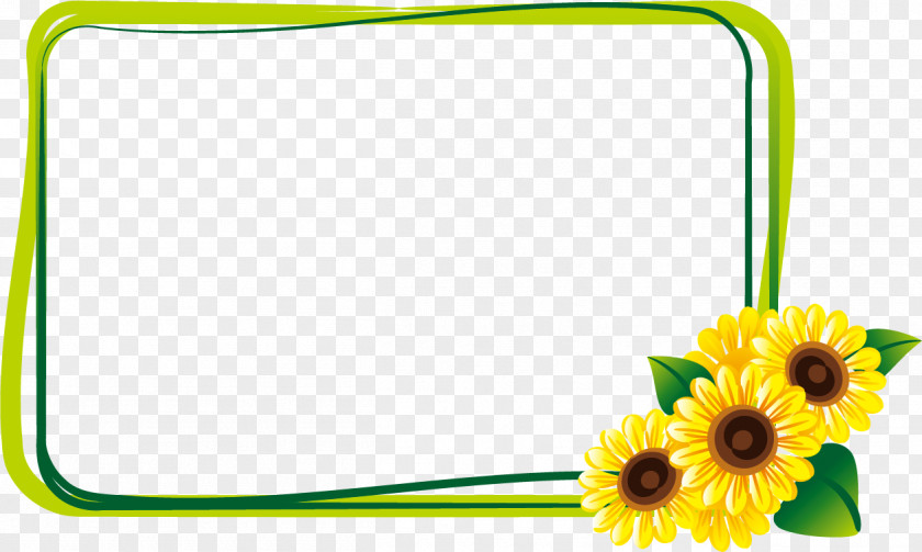 Sunflower Border Common Royalty-free Summer Illustration PNG