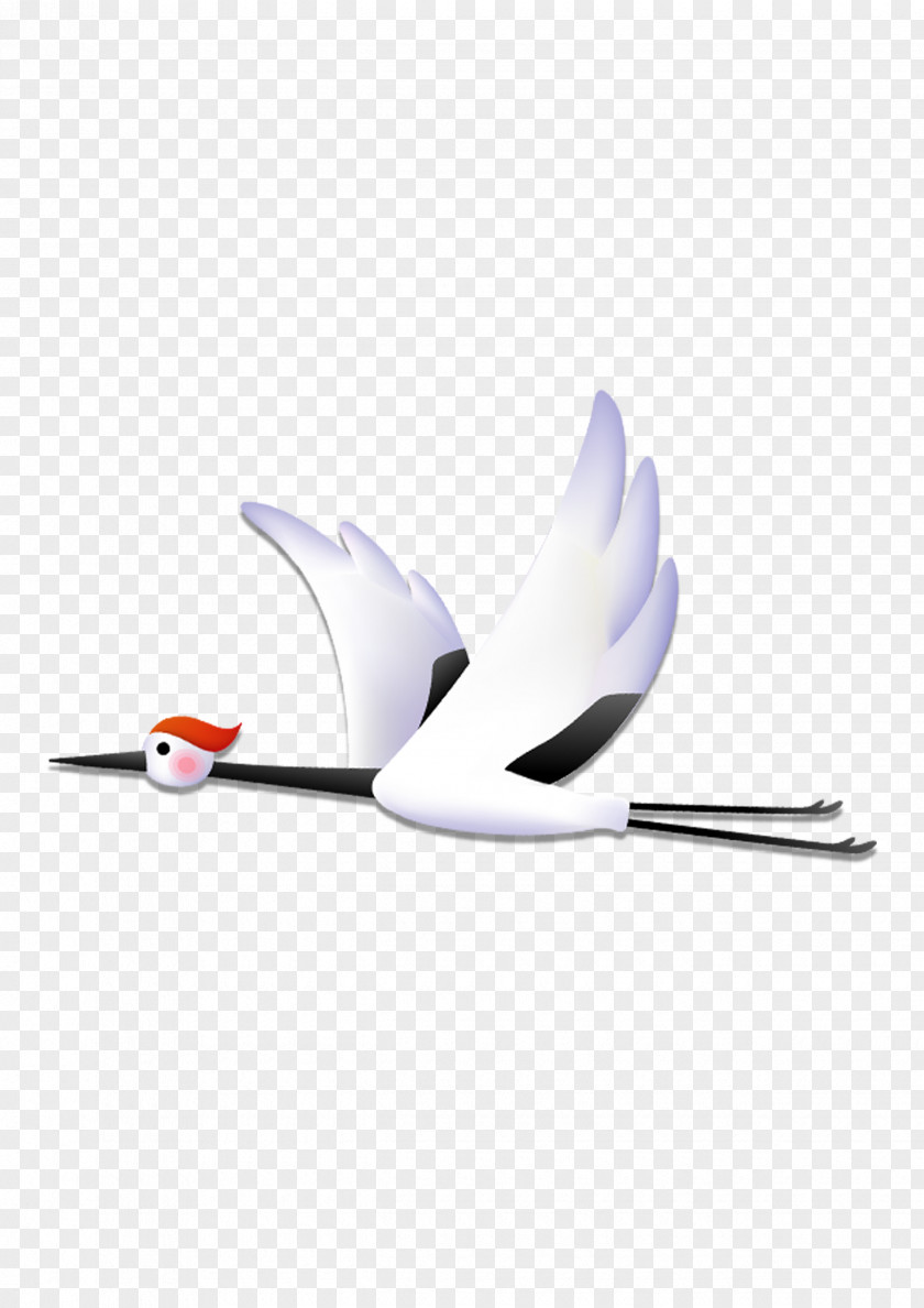 White Crane Red-crowned Clip Art PNG