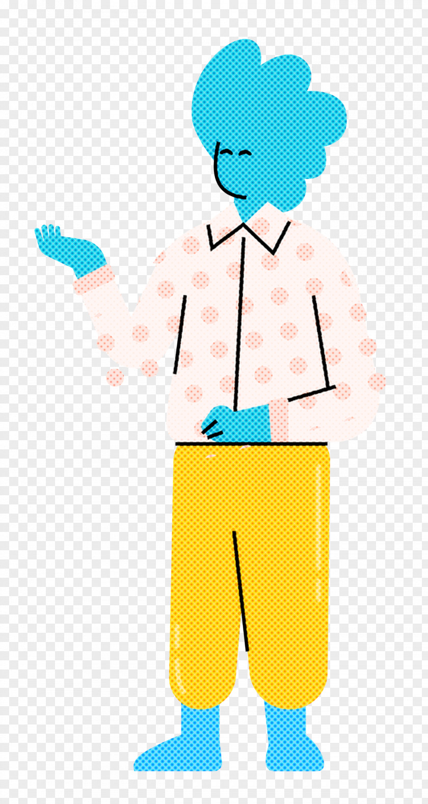 Yellow Clothing Happiness Line Pattern PNG
