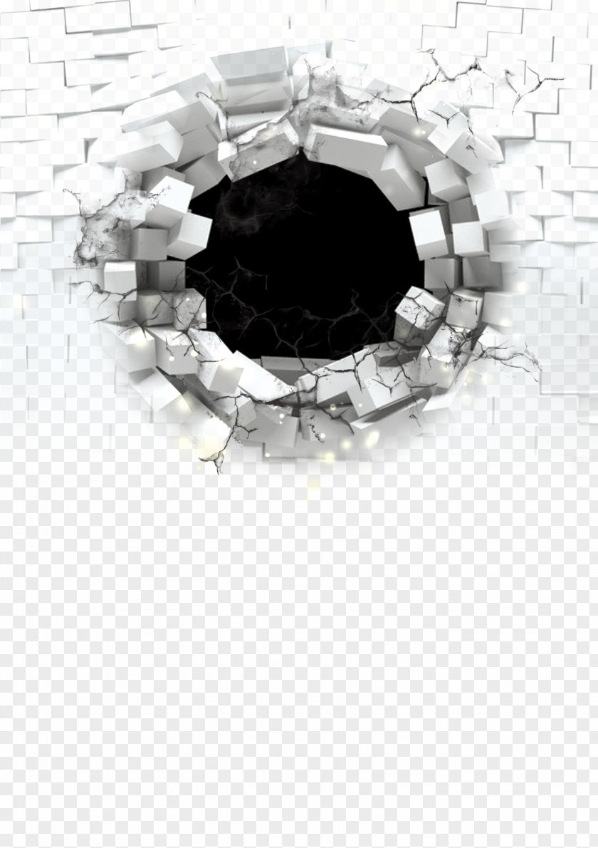 Bullet Holes Wall Brick PNG