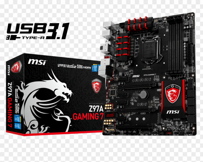 Motherboard LGA 1150 MSI Z97-G43 B85-G43 Gaming PNG