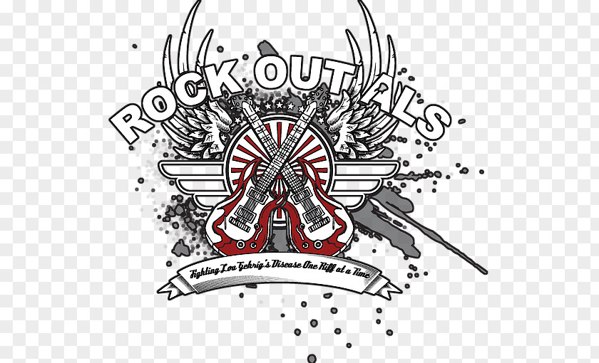 Rock N Roll ALS Therapy Development Institute Amyotrophic Lateral Sclerosis Graphic Design Art Out A.L.S. PNG