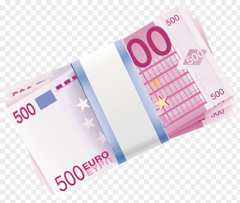 500 Euro Wads Transparent Clip Art Image Note Banknote Money PNG