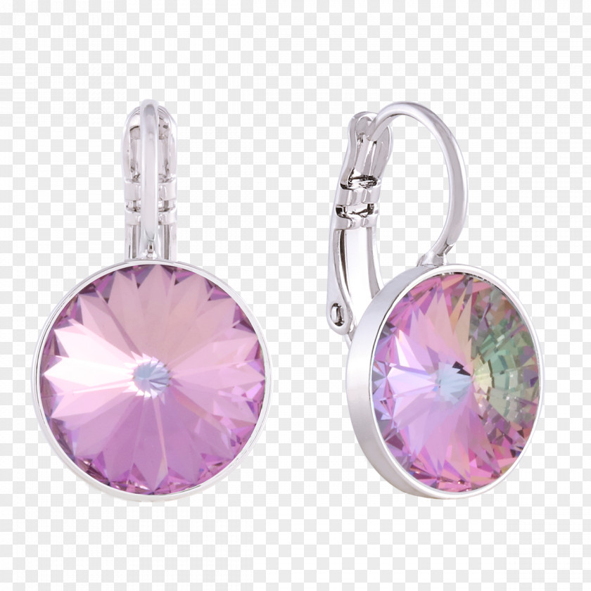 Jewellery Amethyst Earring Lilac Crystal PNG