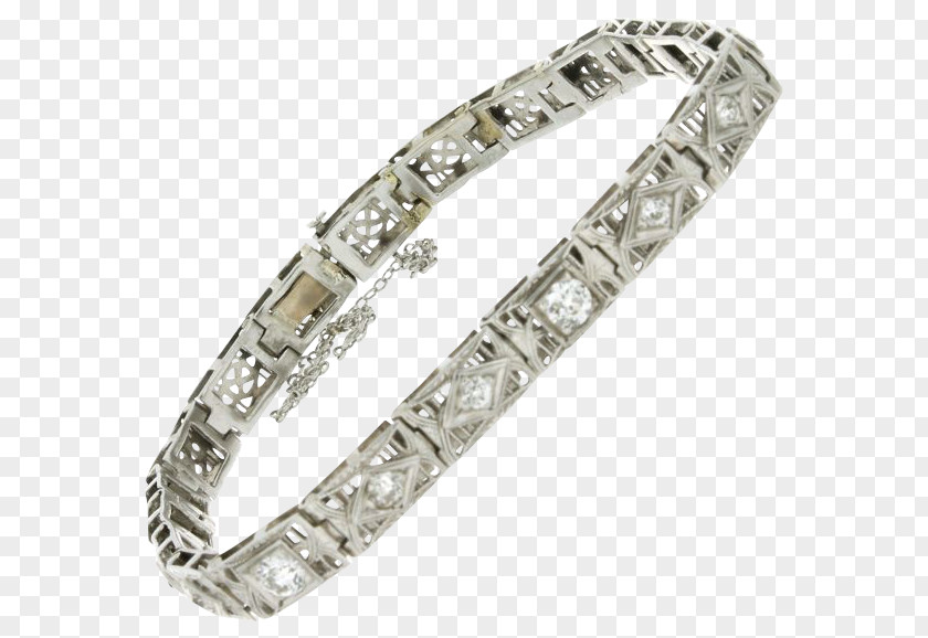 Silver Bangle Bracelet Bling-bling Body Jewellery PNG