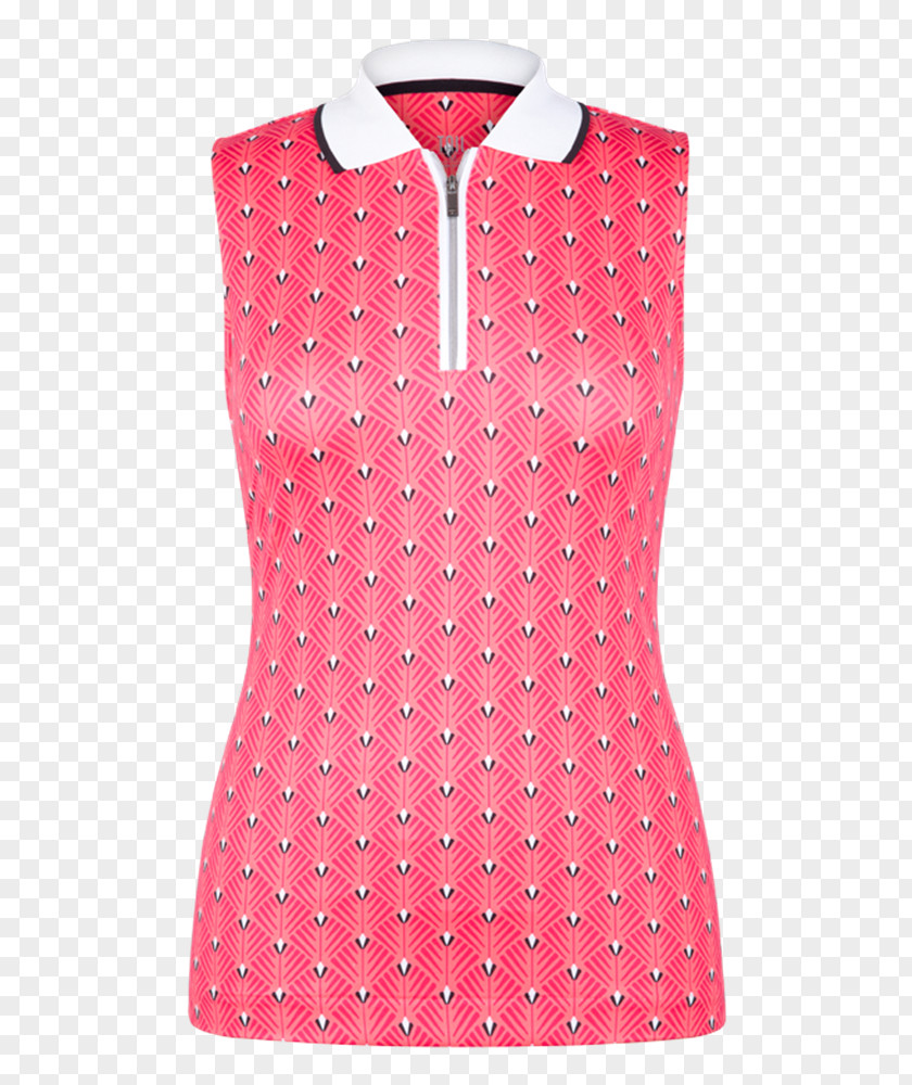 Dress Polka Dot Sleeveless Shirt Collar Blouse PNG
