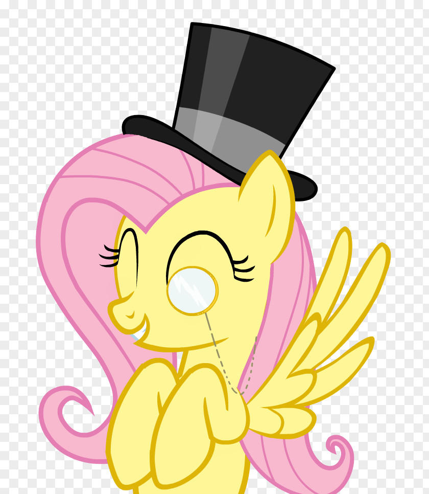 Fluttershy Cartoon Top Hat Clip Art PNG