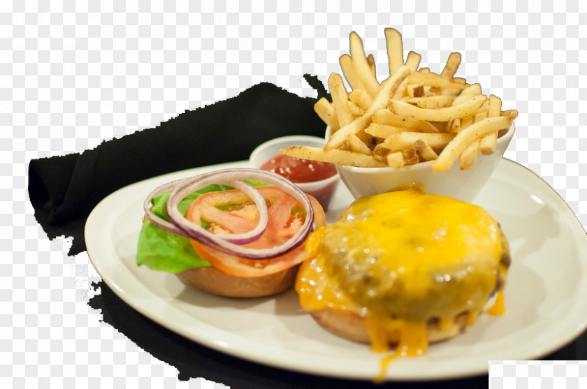 French Fries Barbecue Meal Hamburger Cheeseburger Fast Food Breakfast PNG