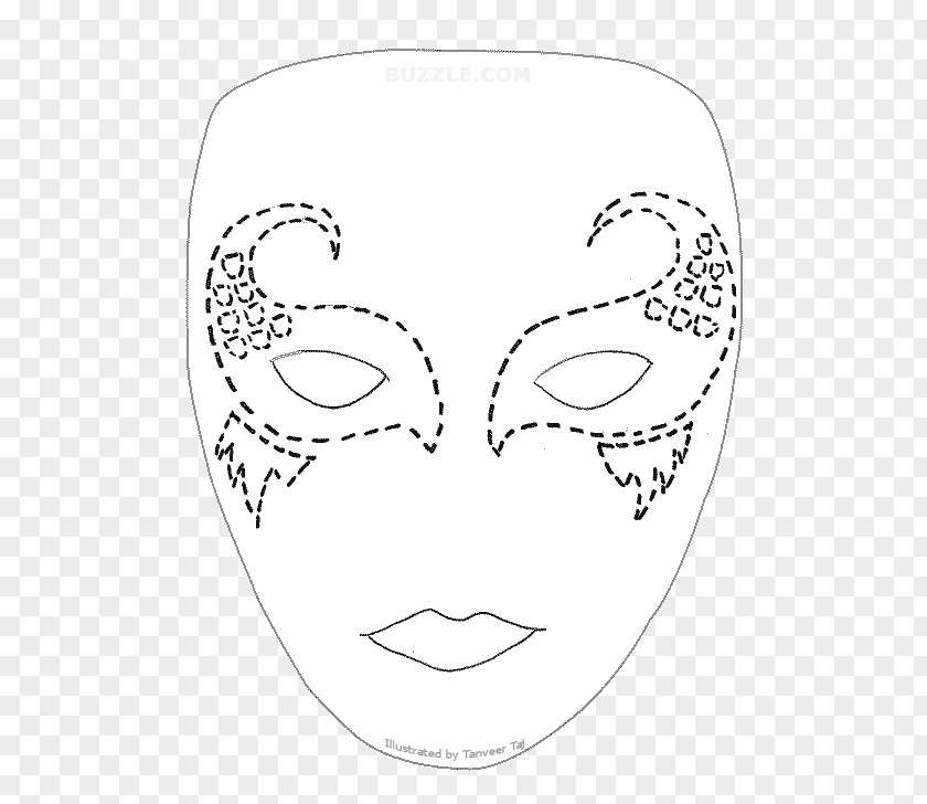 Mask Lion Traditional African Masks Template Pattern PNG