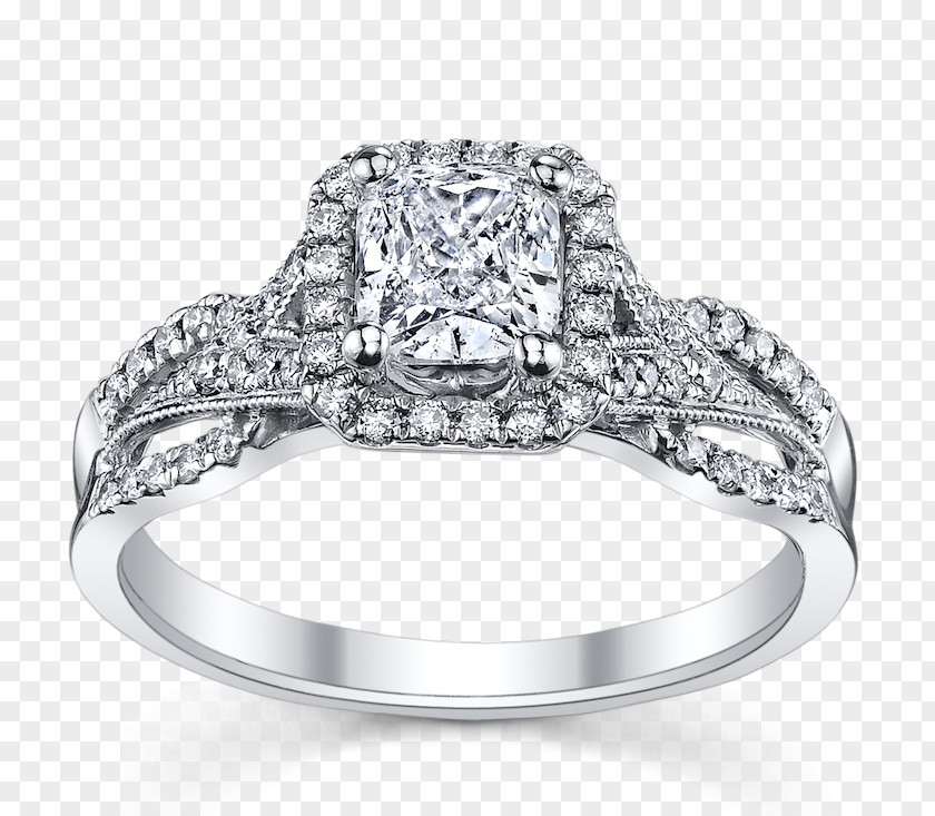 Proposal Ring Engagement Princess Cut Wedding Cubic Zirconia Diamond PNG