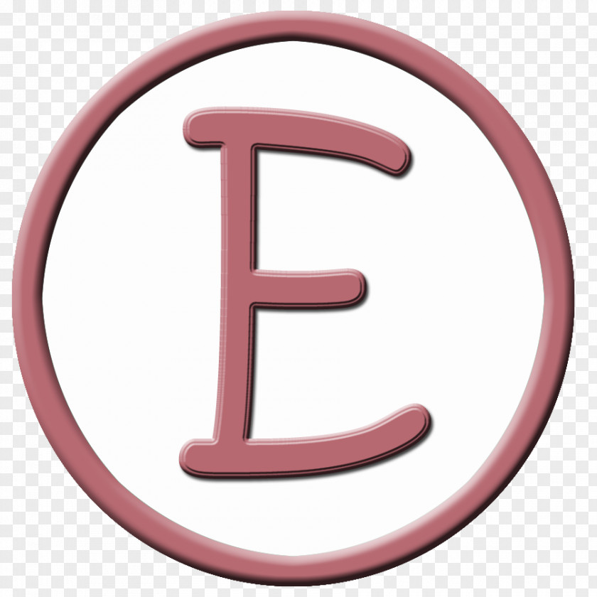 Letter E Case Alphabet Disk PNG