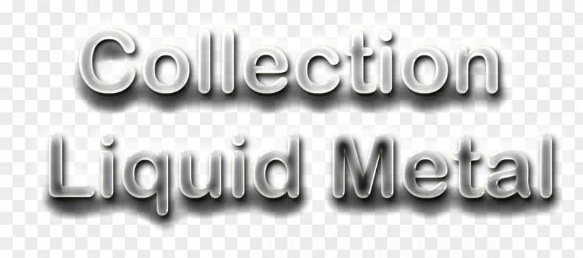 Liquid Metal Logo Brand Font PNG