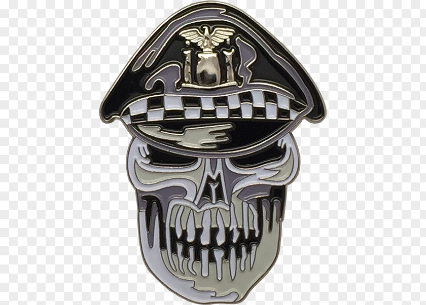 Skull Biker Chicago Police Department Lapel Pin Officer PNG