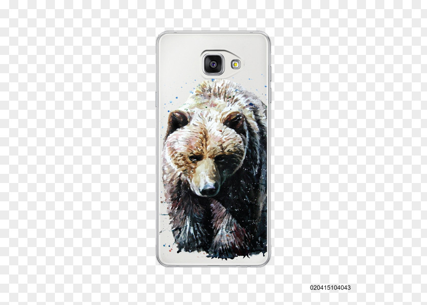 Big Bear Grizzly Watercolor Painting Art Sketch PNG