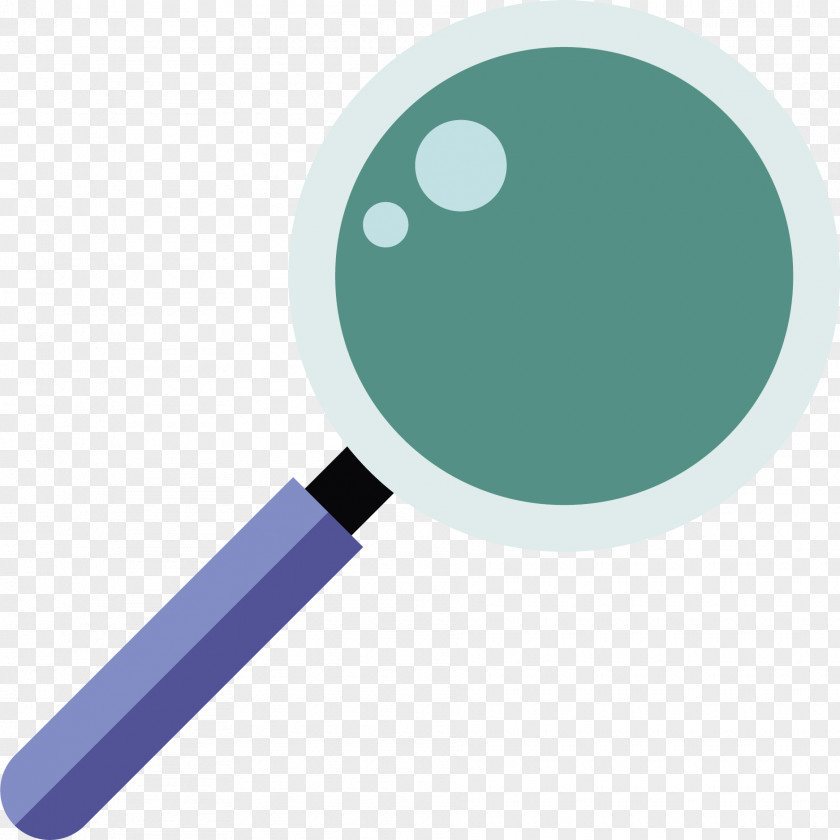 Cartoon Magnifying Glass Material PNG