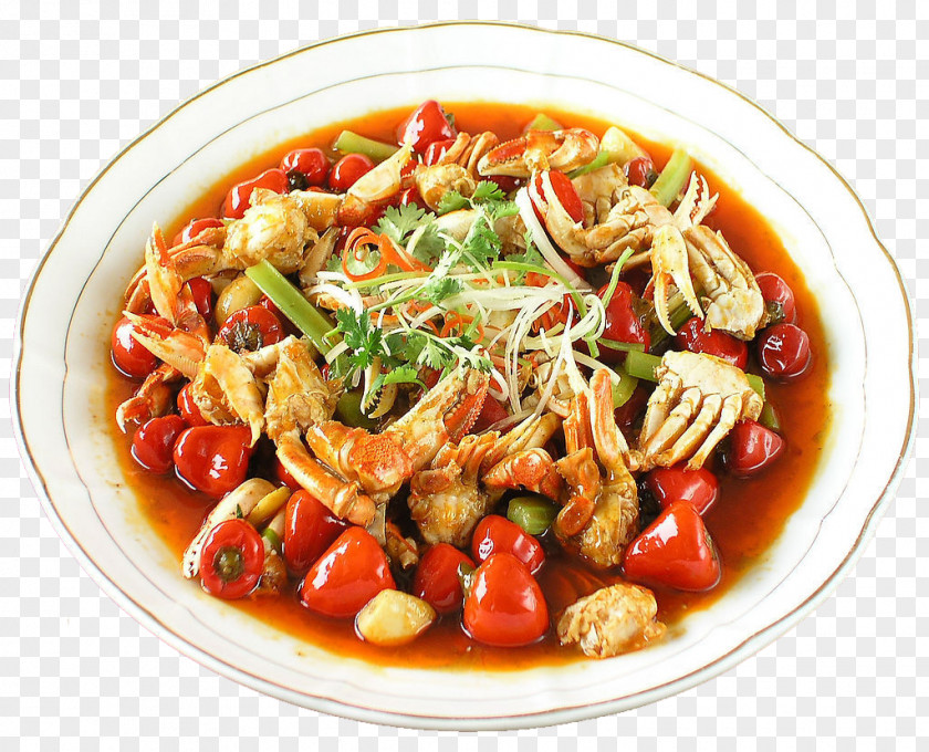 Red Bubble Small Crab Pasta Ramen Vegetarian Cuisine Twice Cooked Pork Sweet And Sour PNG