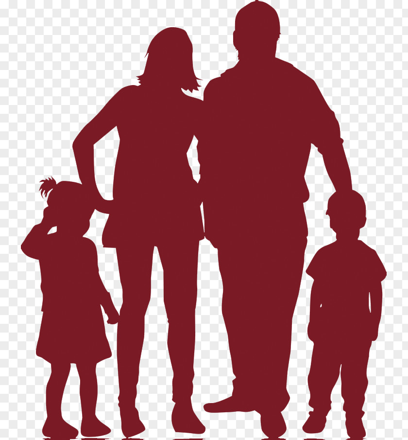 Family Silhouette Child Illustration PNG