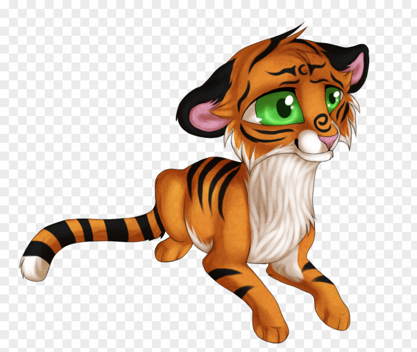 Far Away Whiskers Tiger Cat Drawing PNG