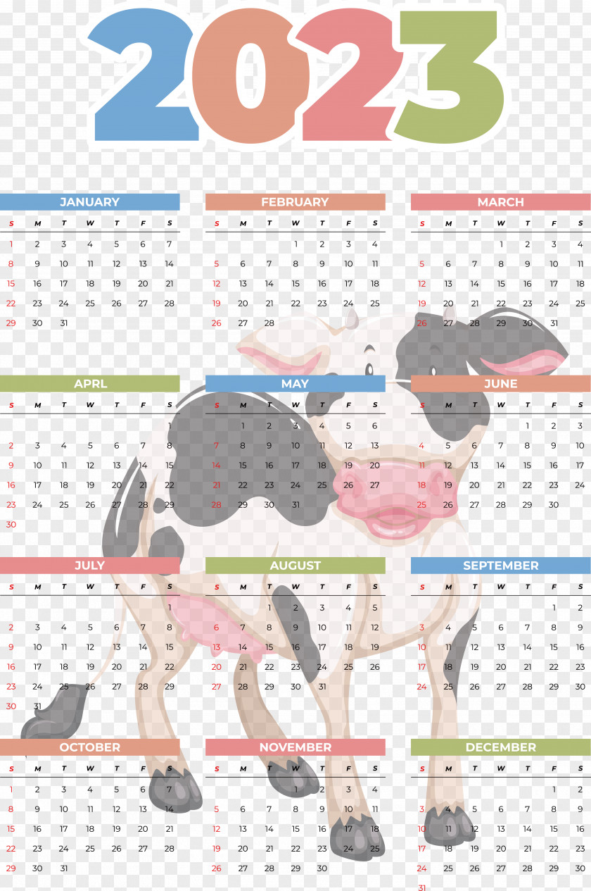 Calendar 2023 Almanac June PNG