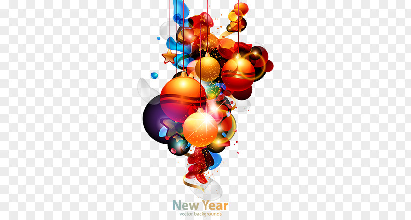 Colorful Christmas Charm New Year's Day PNG