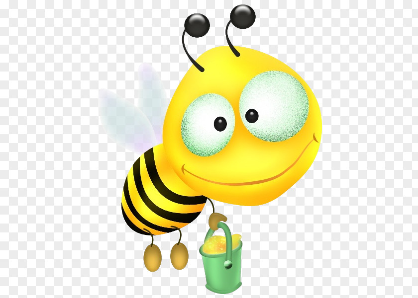 Cute Bee Honey Worker Bumblebee Clip Art PNG