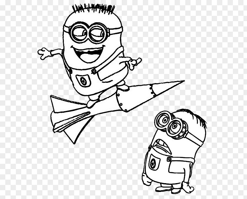Minion Rush Felonious Gru Black And White Drawing Despicable Me Coloring Book PNG