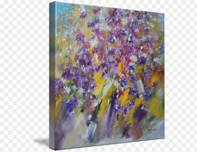 Painting Floral Design Acrylic Paint Watercolor Gallery Wrap PNG