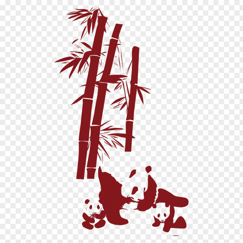 Panda Giant Bamboo PNG