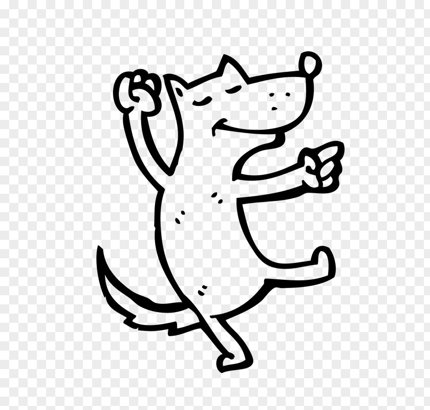 Pleased Finger Dog Dance Musical Canine Freestyle Cartoon Drawing PNG