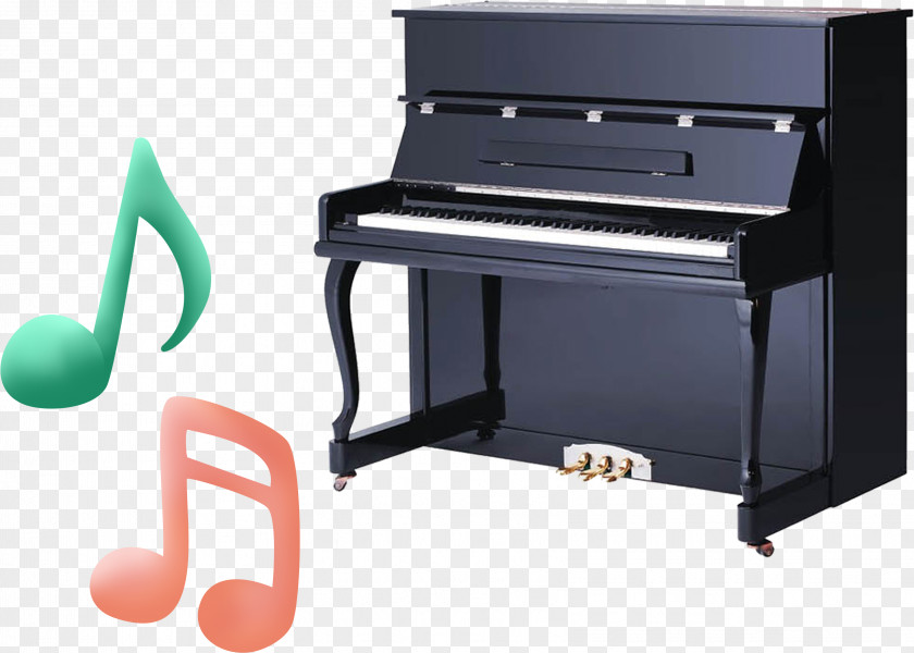 Piano Objects And Notes Digital Electric Player Musical Keyboard Spinet PNG