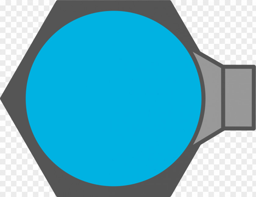 Diep.io Blue Teal Circle Angle PNG