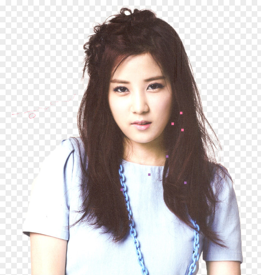 Park Cho-rong Long Hair Bangs Coloring PNG