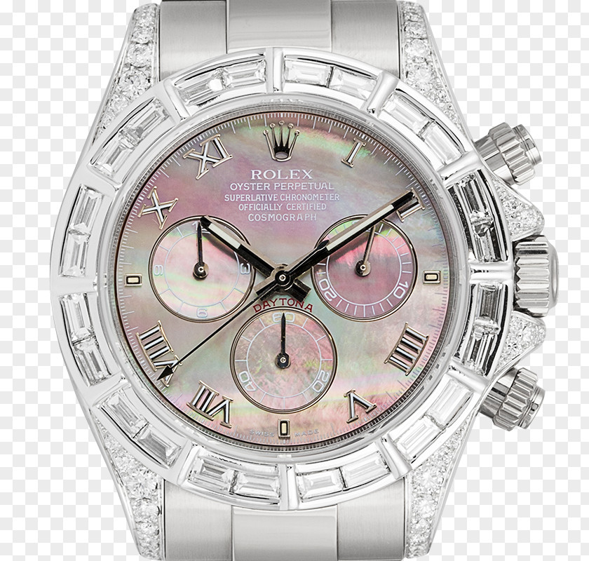 Tahitian Pearl Rolex Daytona Diamond Watch Colored Gold PNG