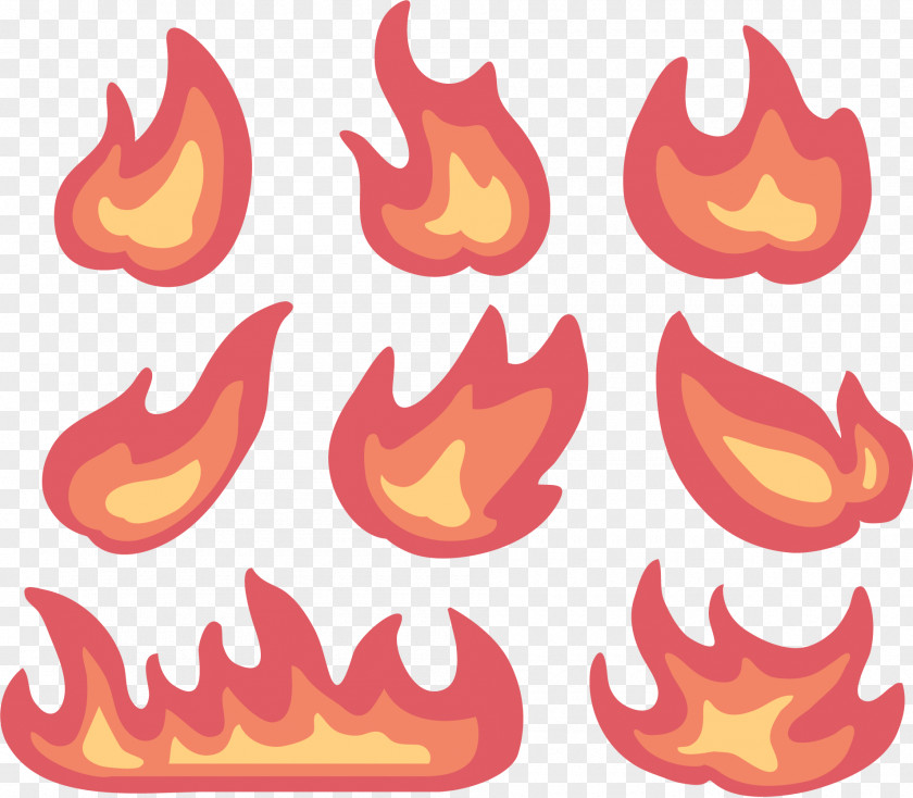 Three Layers Of Vector Flames Flame Euclidean Fire Clip Art PNG